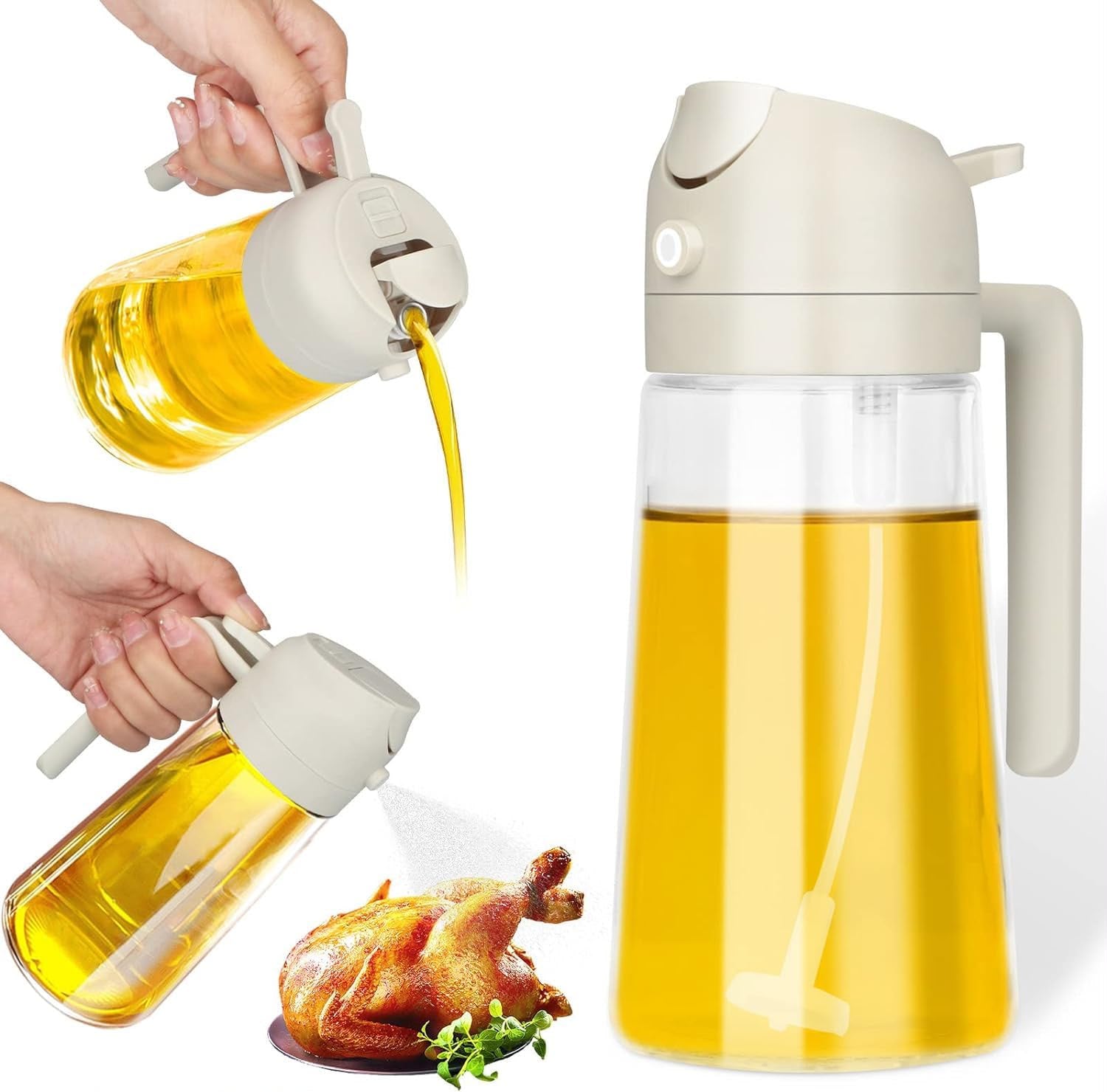 Pulverizador y dispensador de aceite 2 en 1